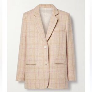LOVESHACKFANCY
Denzel checked houndstooth wool blazer